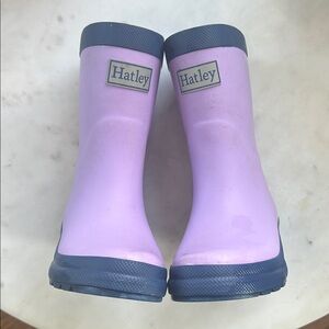 Hatley Lilac and Navy Rain Boots